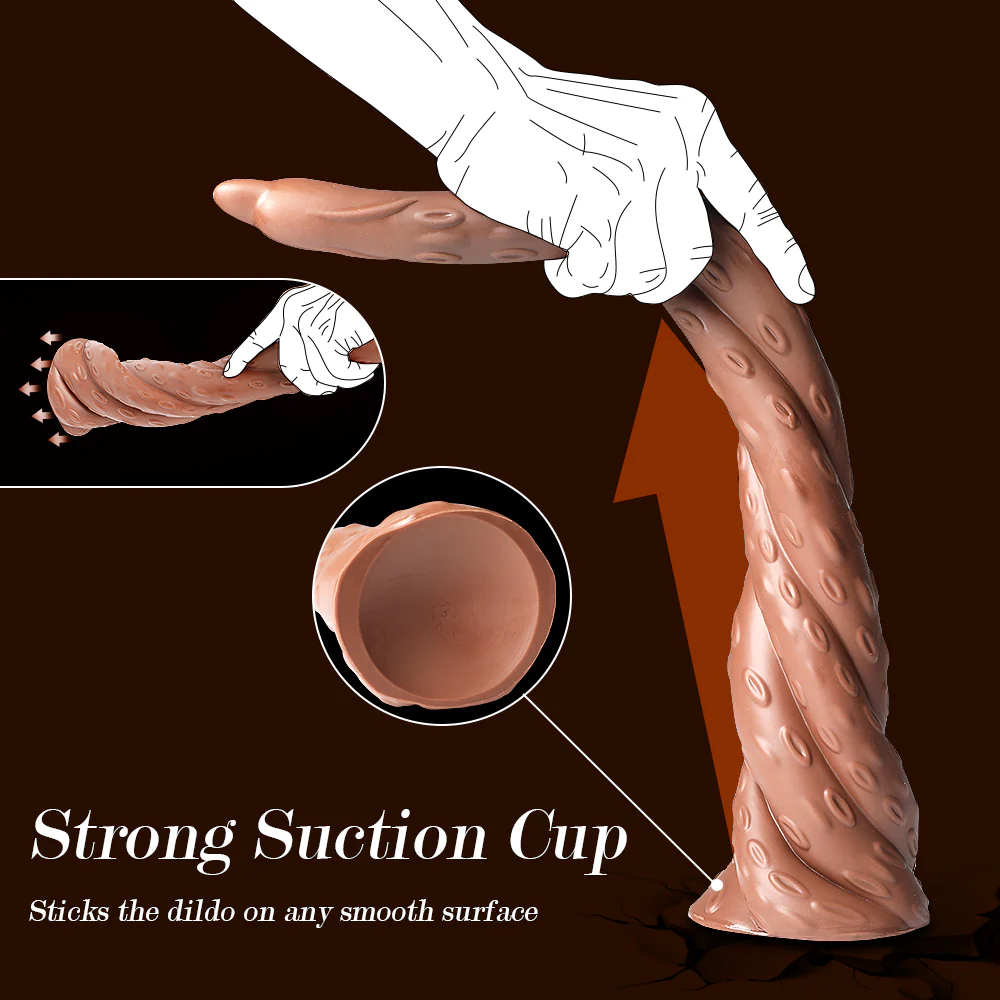 16 Inch Monster Spiral Design Super Long Dildo with Suction Base - Image 3
