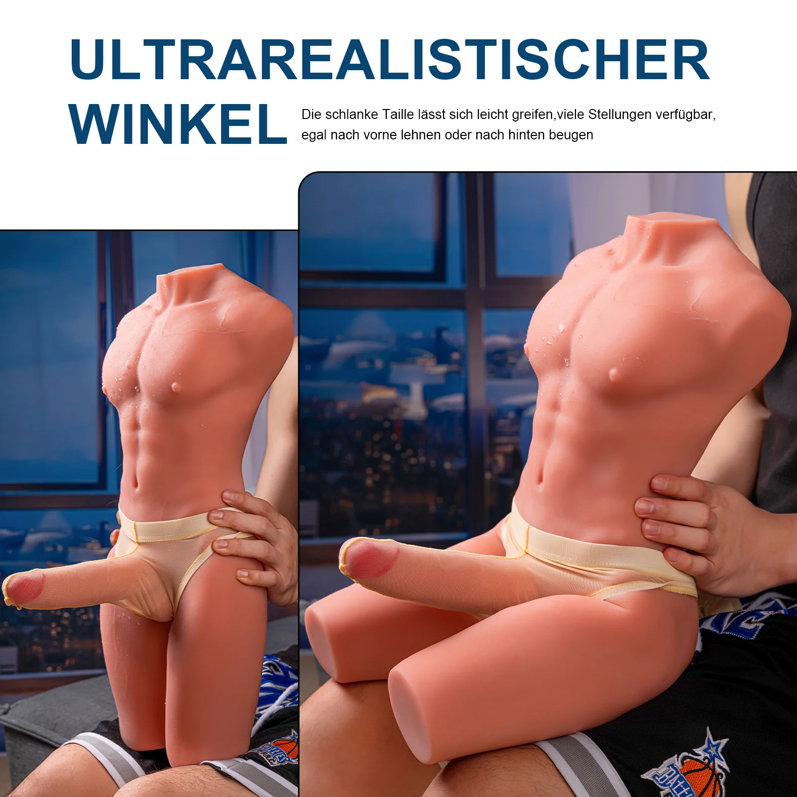 17.6 LB Realistic 3D Male Torso with 6.7 Inch Simulated Penis - Image 6