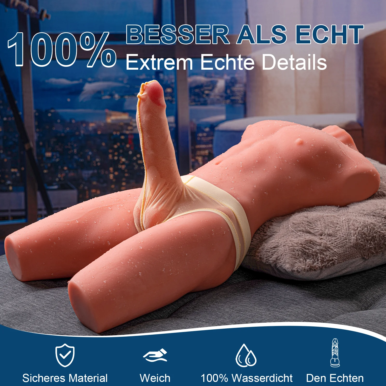17.6 LB Realistic 3D Male Torso with 6.7 Inch Simulated Penis - Image 8