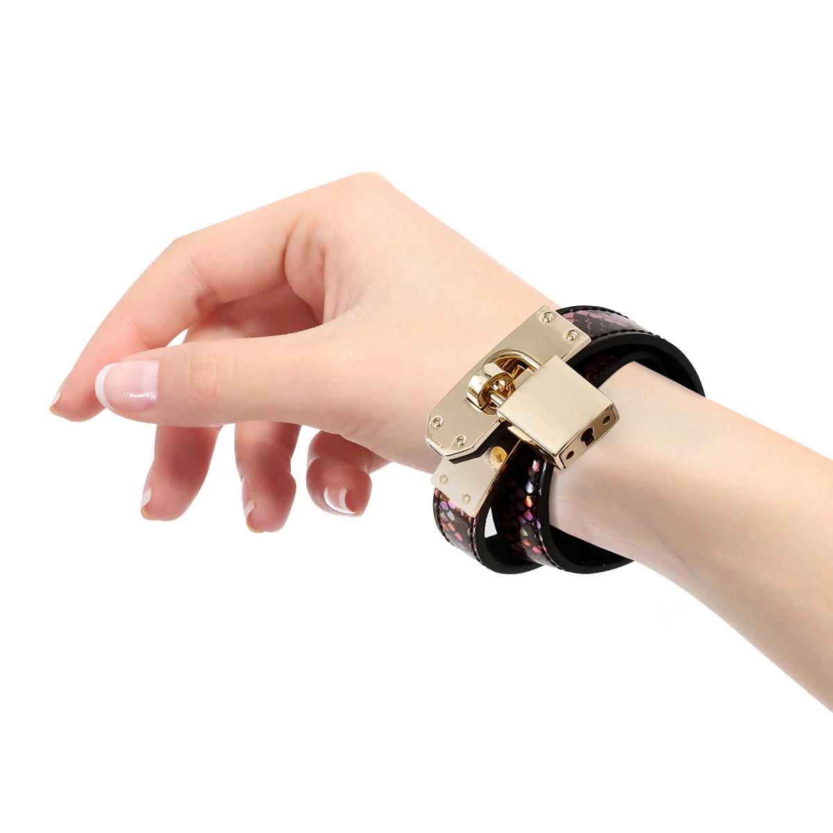 2-in-1 Leather Collar & Handcuffs - Image 2