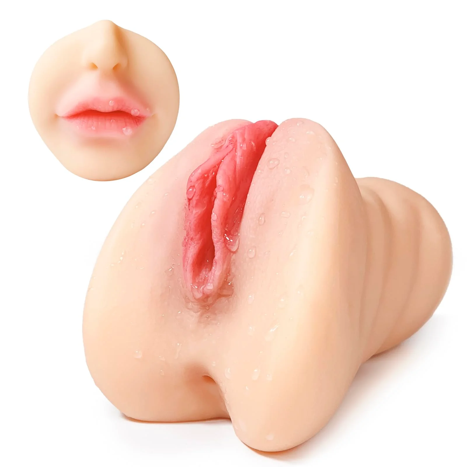 3-in-1 Realistic Male Masturbator with Lifelike Lips