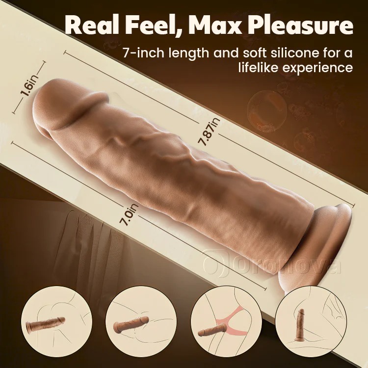 7-Inch 17cm Silicone Dildo with Suction Cup for Ultimate G-Spot, and Anal Stimulation - Image 6