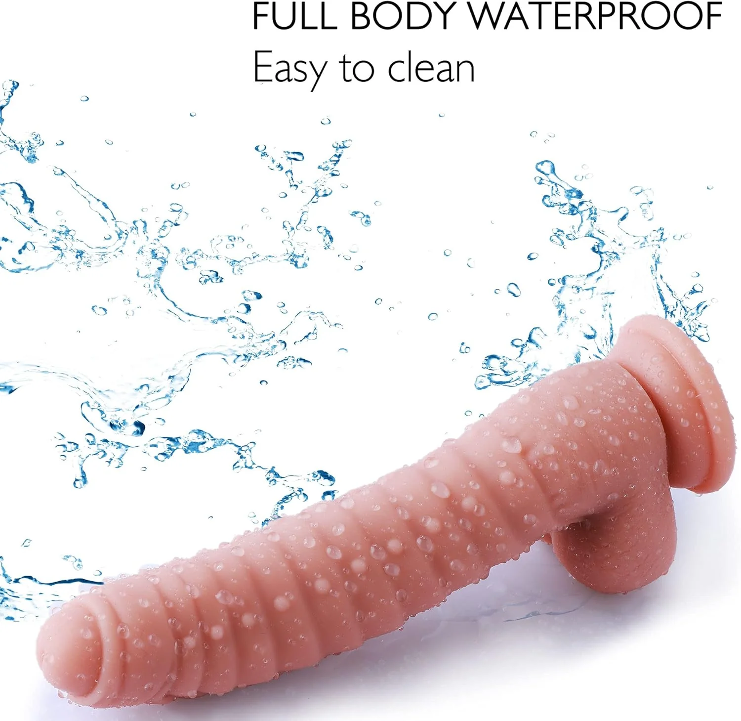 8.66 Inch Remote-Controlled Vibrating Dildo with Beads & Suction Base - Image 3