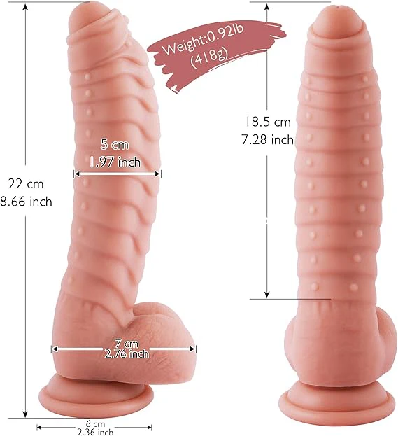 8.66 Inch Remote-Controlled Vibrating Dildo with Beads & Suction Base - Image 6