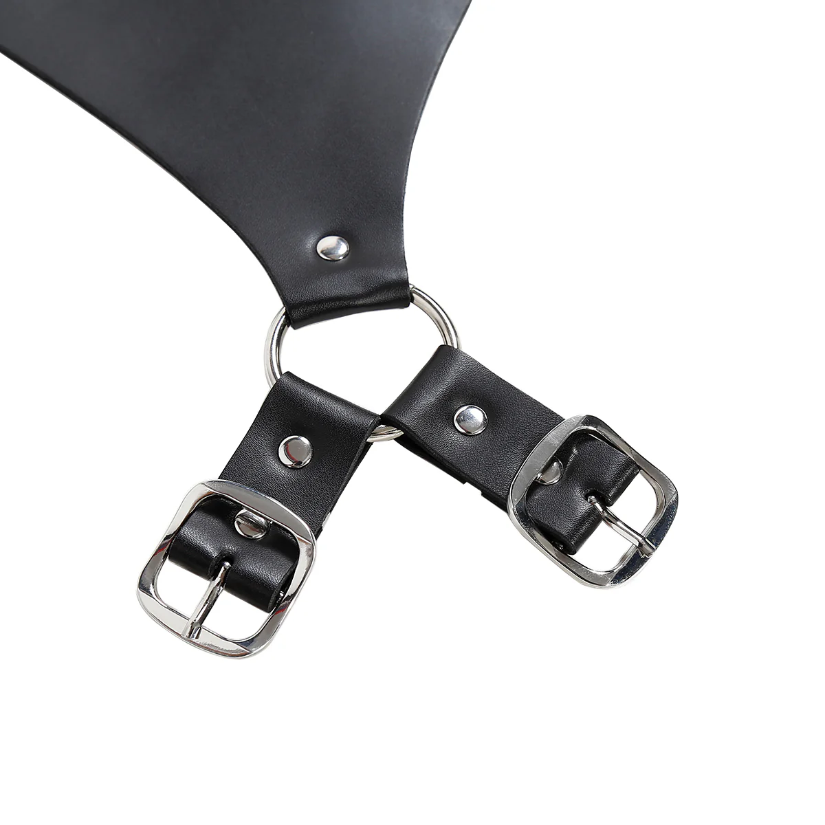 Adjustable PU Leather Bondage Collar with Chest and Back Restraints - Image 5
