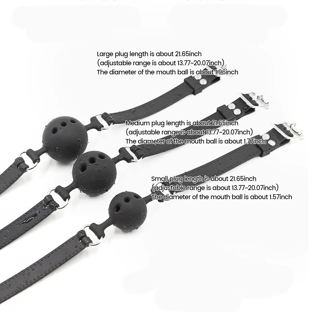 Adjustable Silicone Ball Gag – SM Bondage (S/M/L) - Image 4