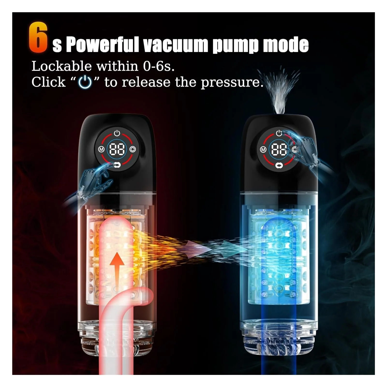 Adult Male 3-in-1 Intimate Massager 7 Modes Portable with LCD Display - Image 4