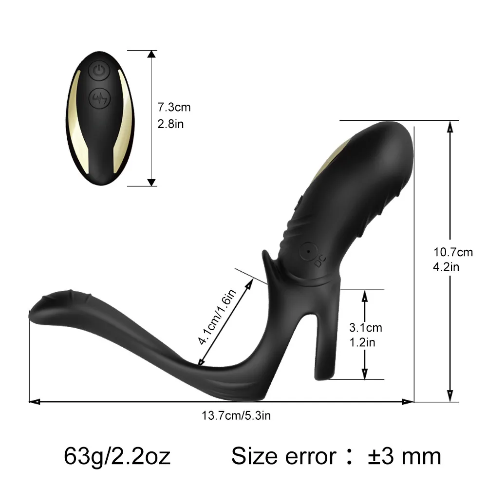 Vibrating Penis Ring with Clitoral and G-Spot Stimulation for Couples - Image 3
