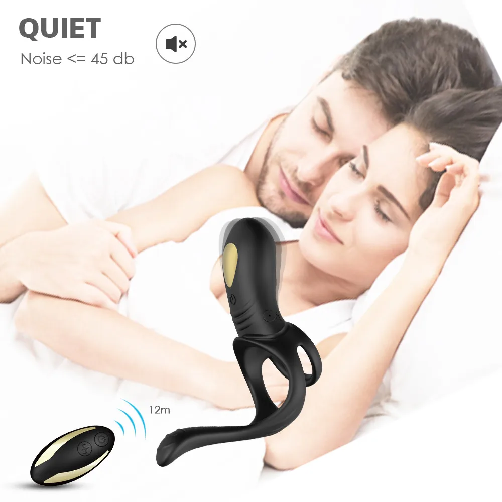 Vibrating Penis Ring with Clitoral and G-Spot Stimulation for Couples - Image 4