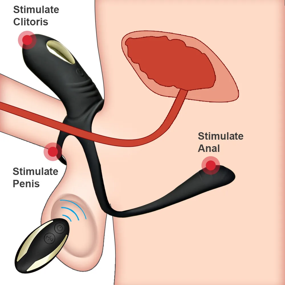 Vibrating Penis Ring with Clitoral and G-Spot Stimulation for Couples - Image 5