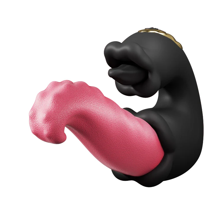 Dual Rose Vibrator with Thrusting Shaft and Licking Tongue - Image 10