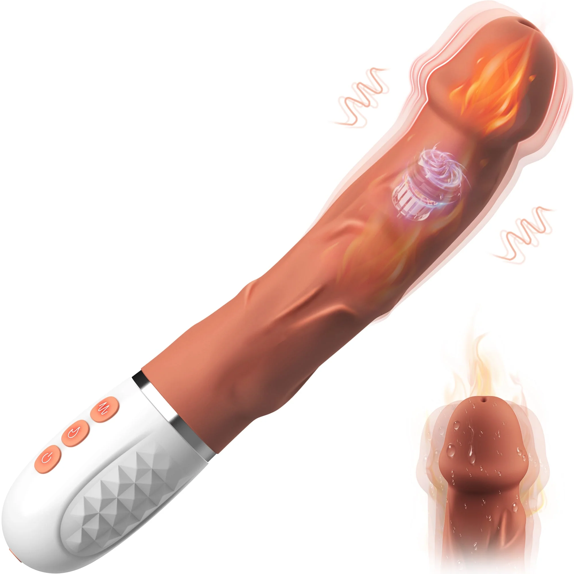 Thrusting Realistic Dildo - Heating & Vibrating - Image 2