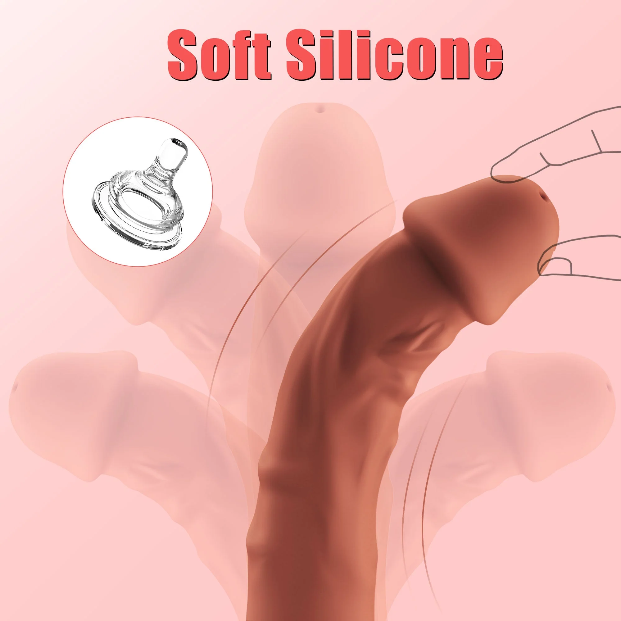 Thrusting Realistic Dildo - Heating & Vibrating - Image 5