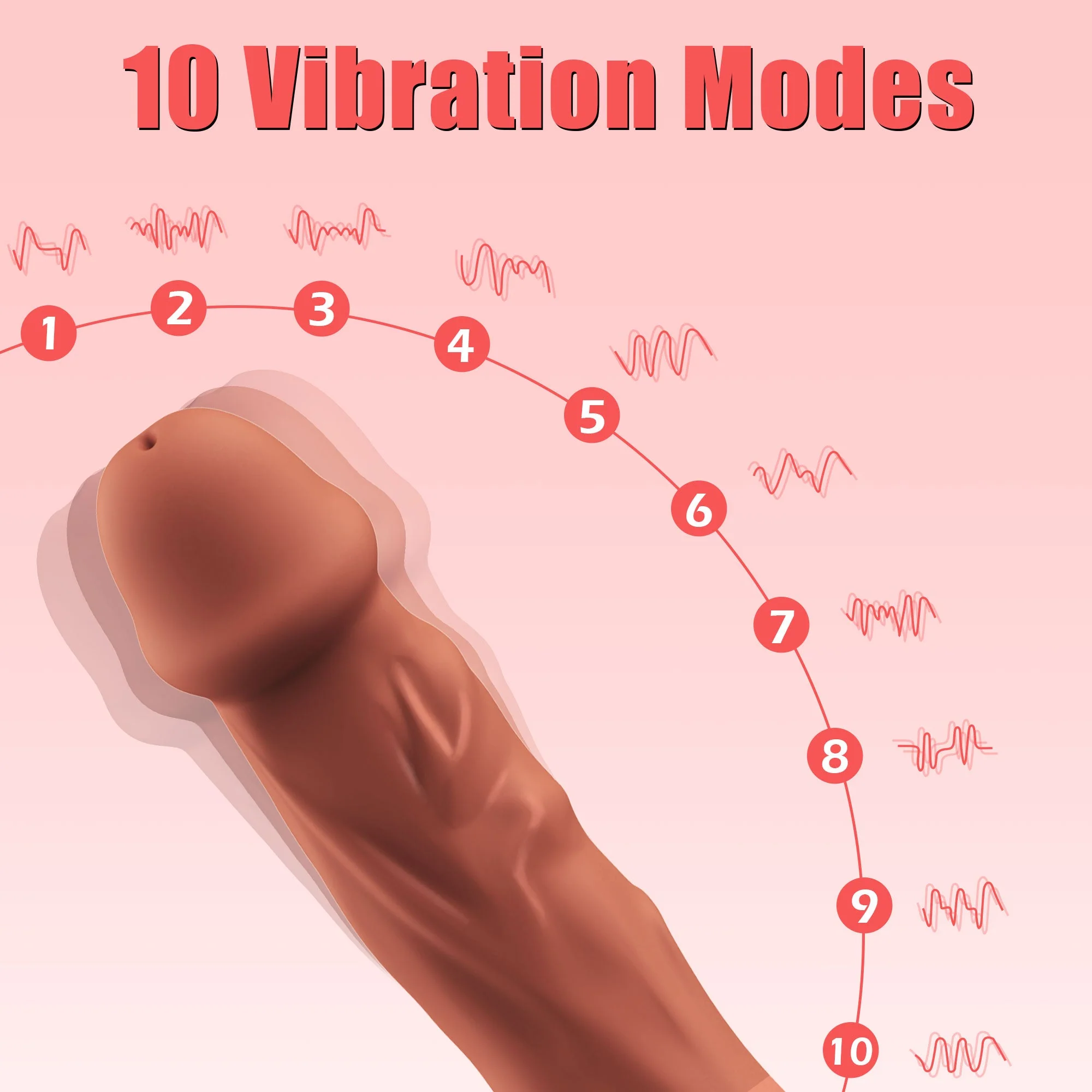 Thrusting Realistic Dildo - Heating & Vibrating - Image 6