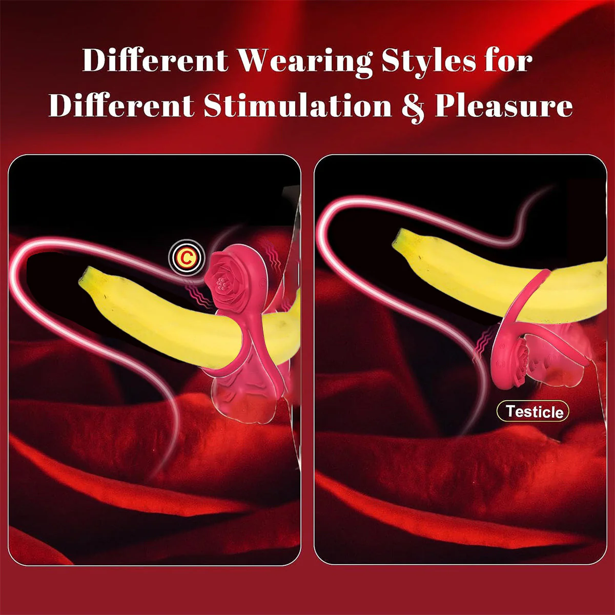 Rose Penis Ring - Vibration & Clitoral Toy - Image 3