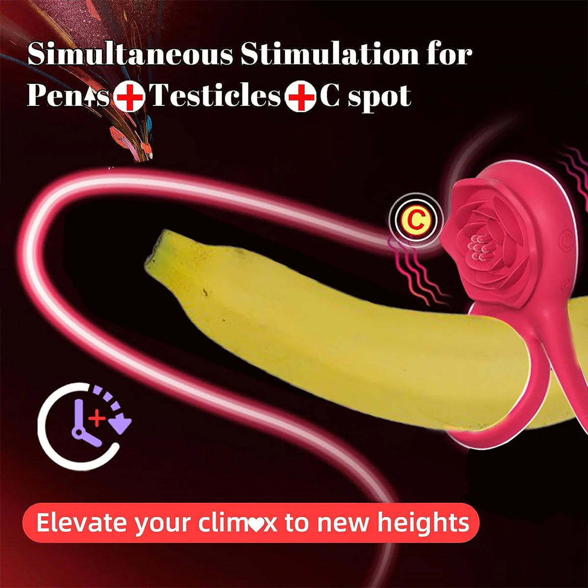 Rose Penis Ring - Vibration & Clitoral Toy - Image 5