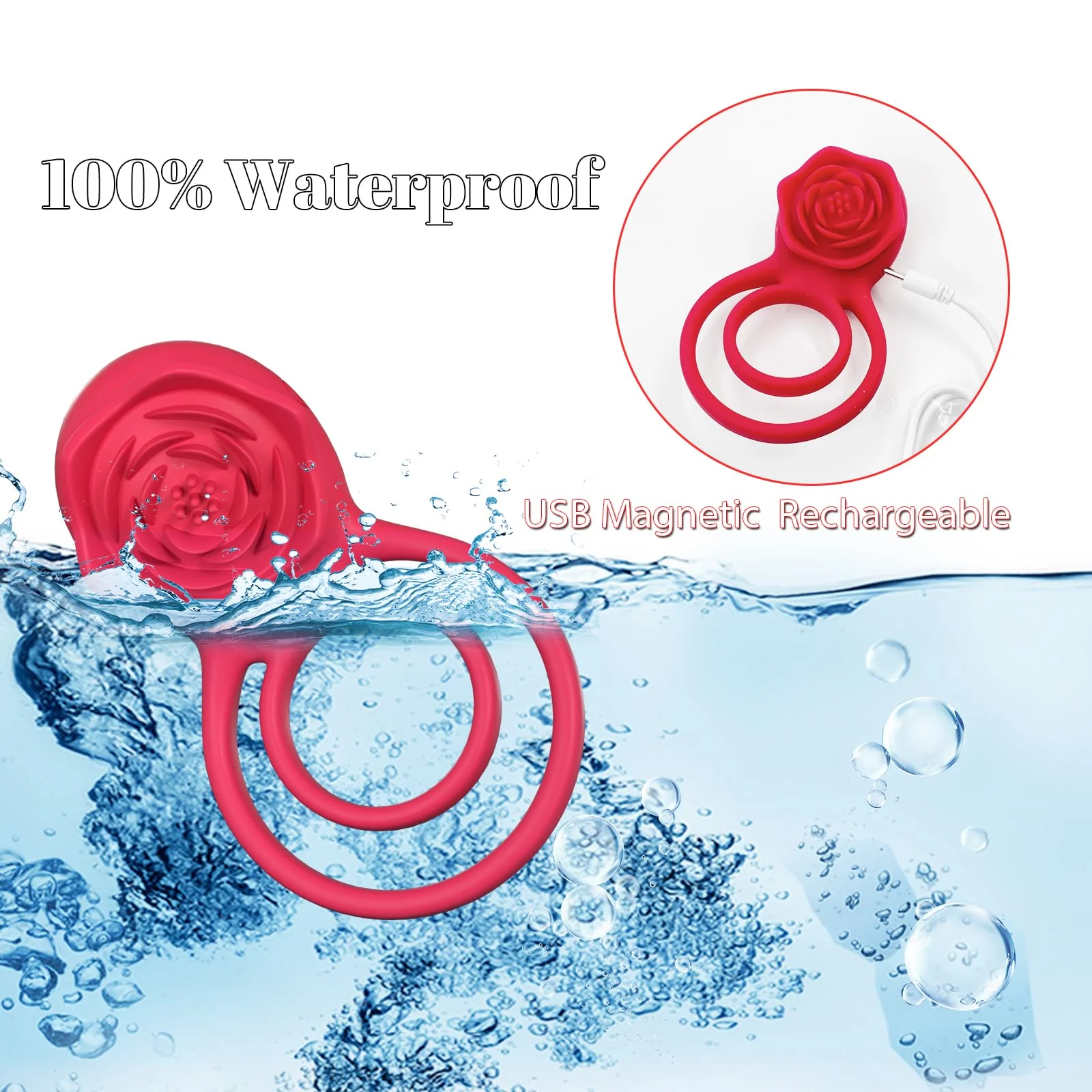 Rose Penis Ring - Vibration & Clitoral Toy - Image 6