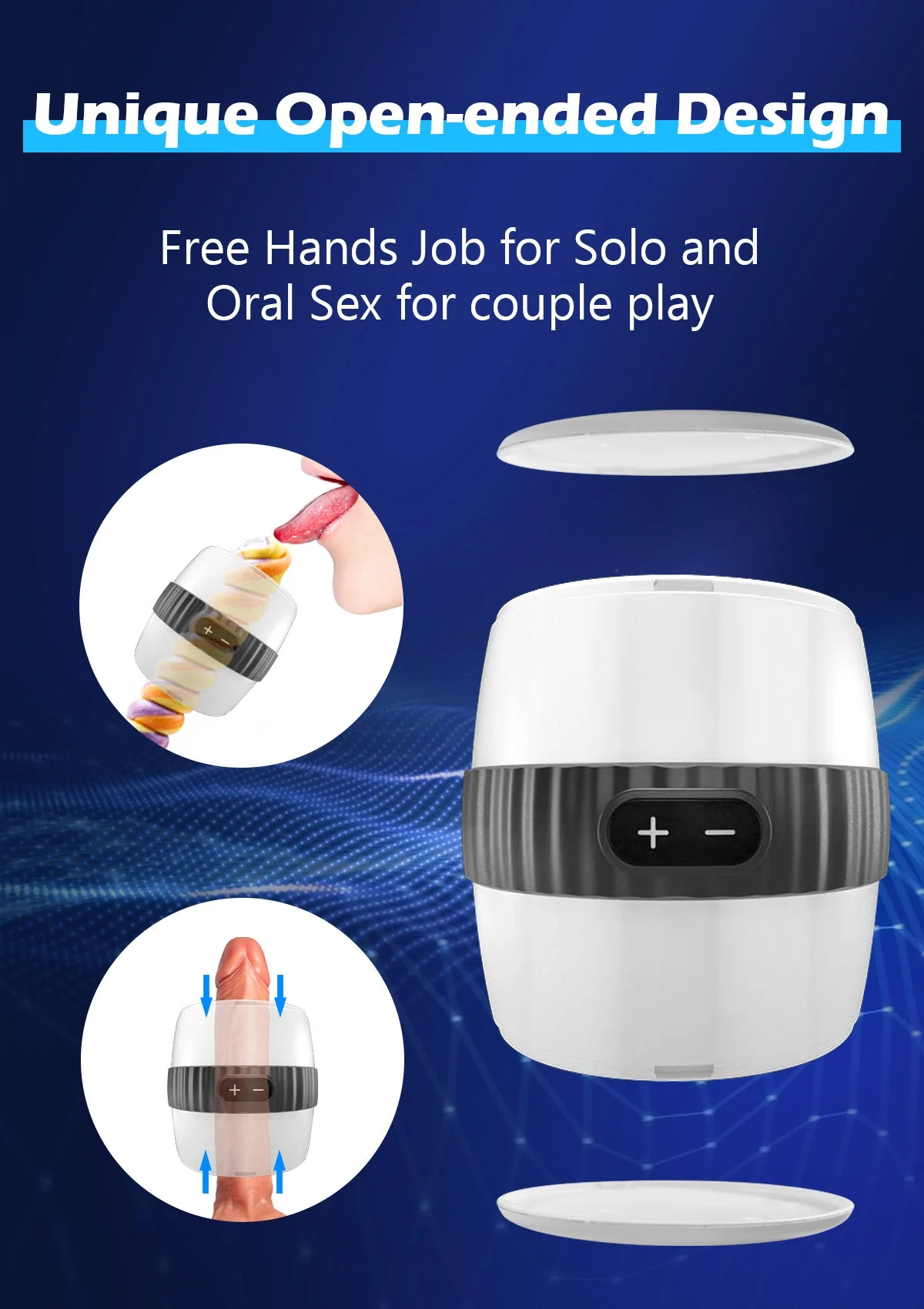 Male Masturbator with Open Design and Vibrating Stimulation - Image 4