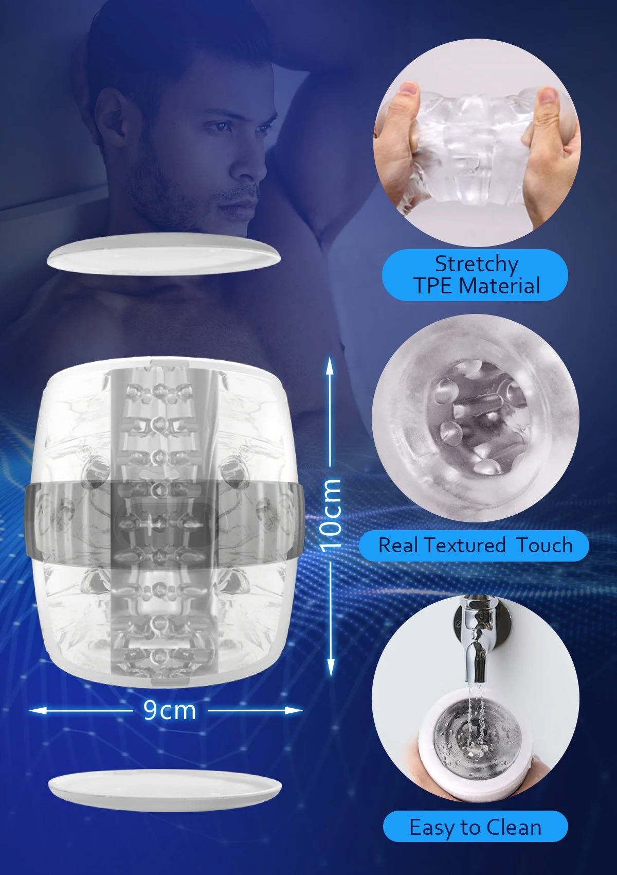 Male Masturbator with Open Design and Vibrating Stimulation - Image 6