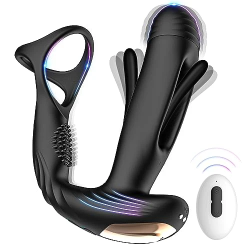 Flapping Anal Dildo Massager - Vibration & Cock Ring - Image 2