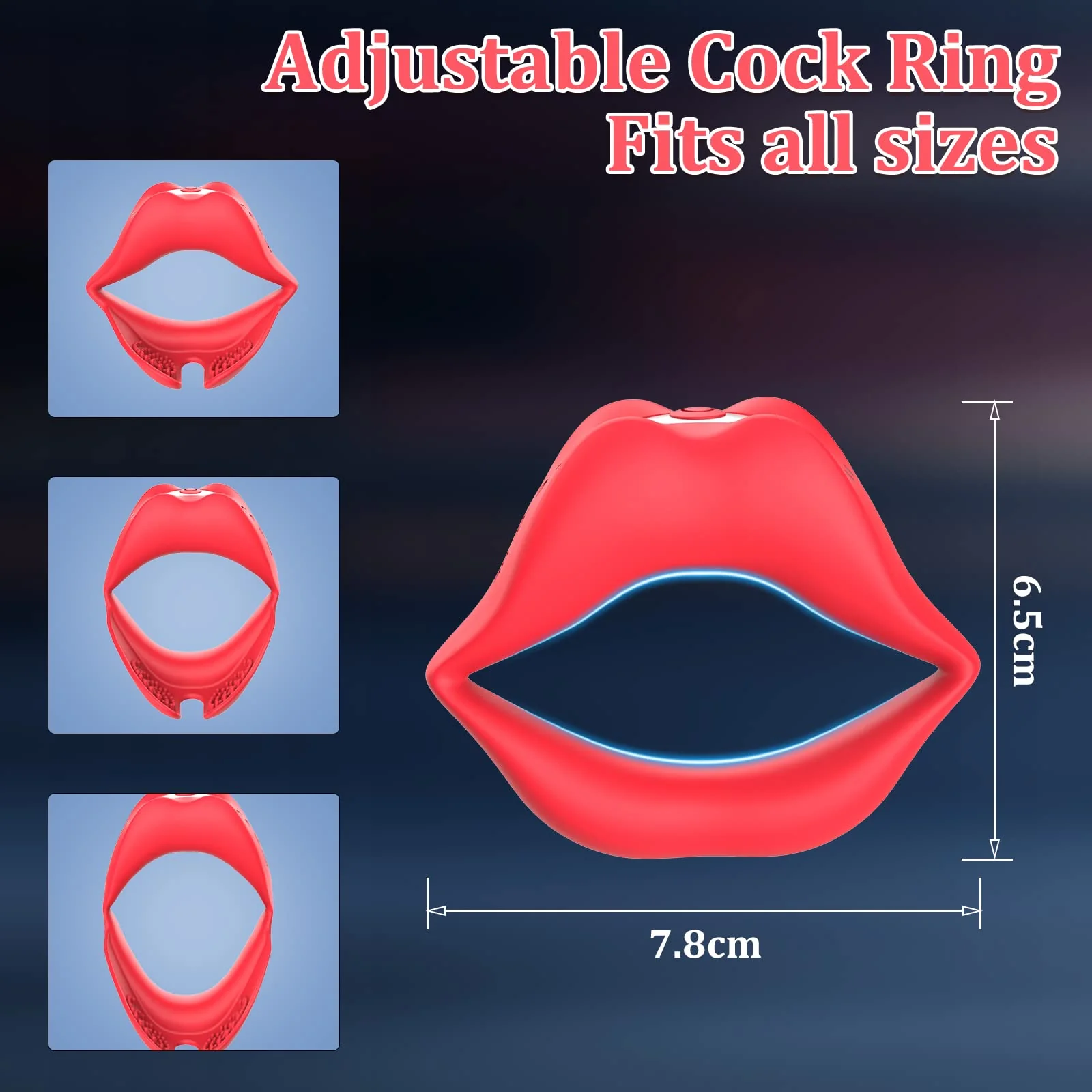Adjustable Cock Ring - Vibrations & Soft Silicone - Image 2