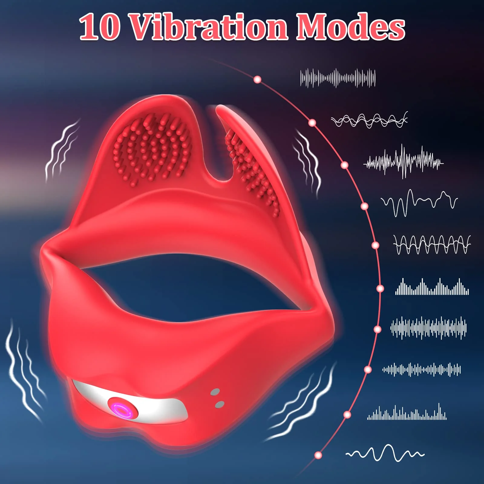 Adjustable Cock Ring - Vibrations & Soft Silicone - Image 3