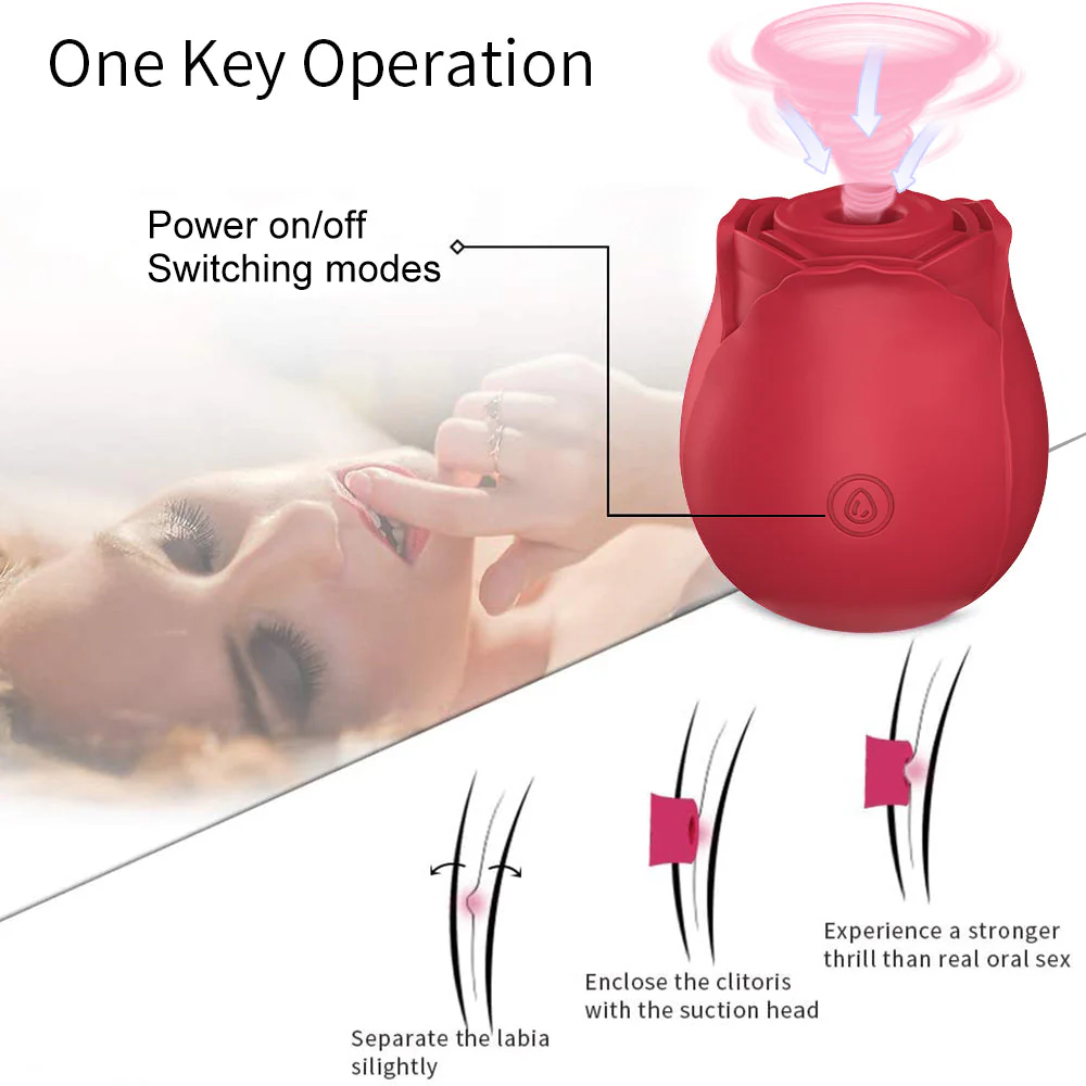 Bartholomew- Suction Rose Vibrator with Clitoral Play - Image 4
