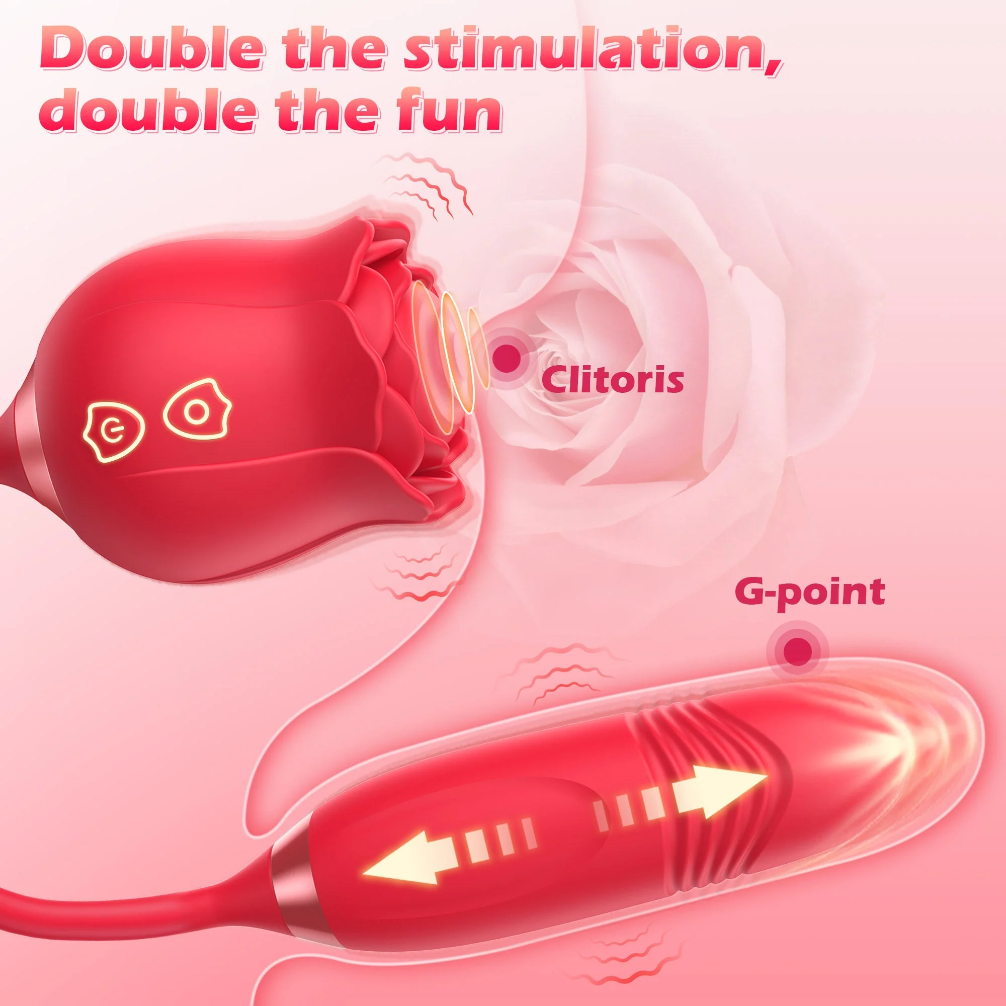 Rose Thrusting Vibrator - Sucking & Vibrating - Image 9