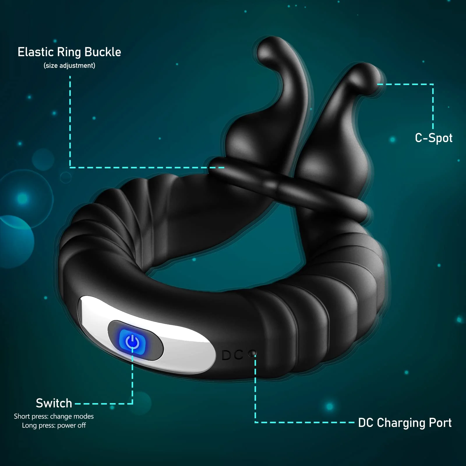 Thumb Vibrating Cock Ring - Image 2