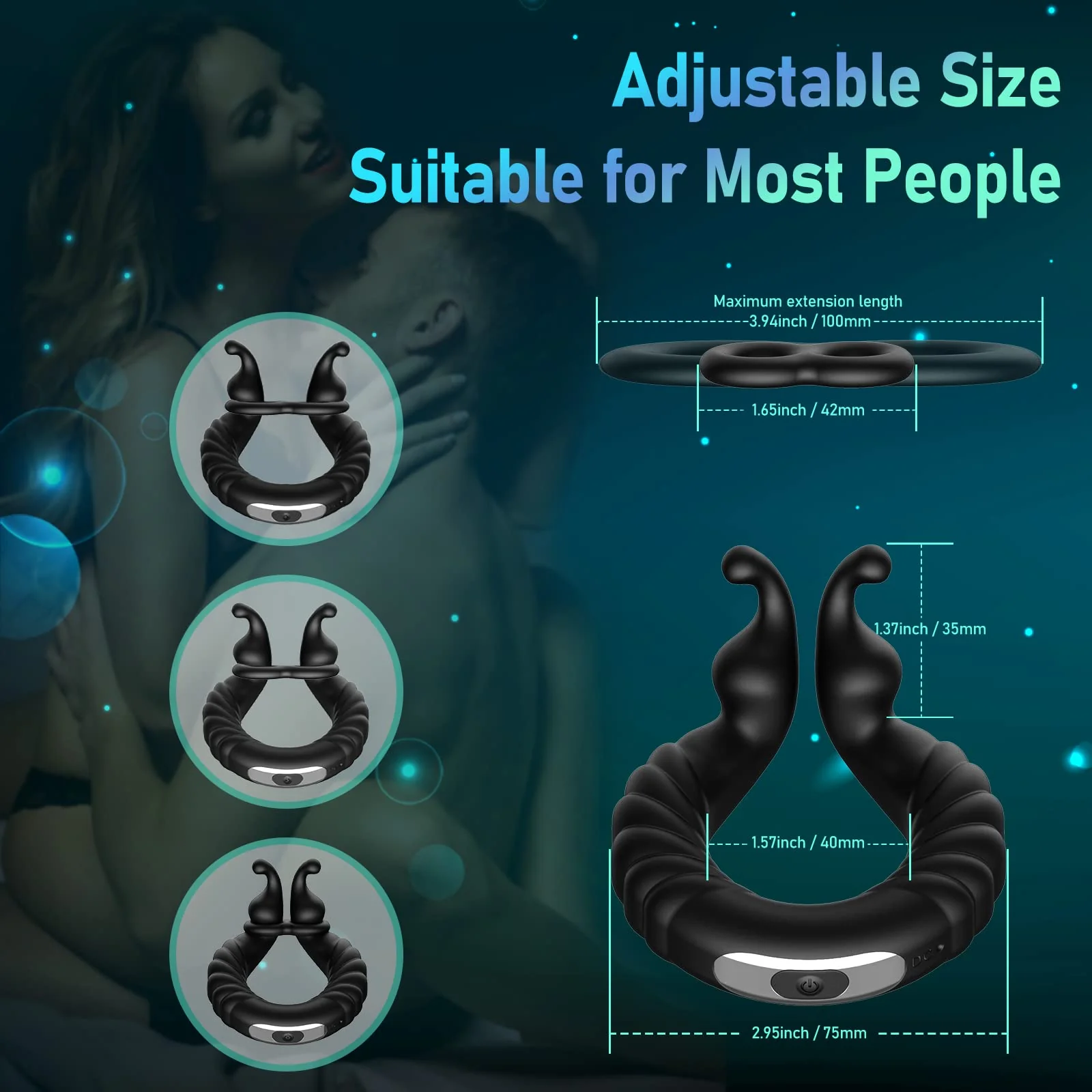 Thumb Vibrating Cock Ring - Image 5
