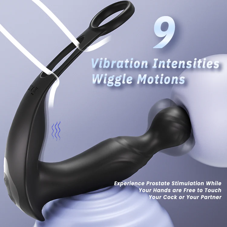 Vibrating Prostate Massager with Built-in Cock Ring for Enhanced Pleasure - Image 2