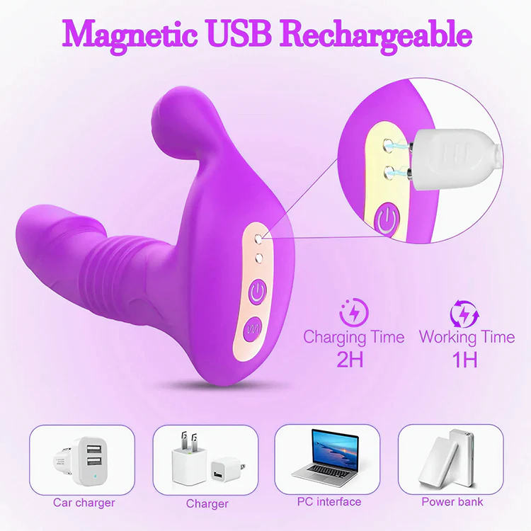 App-Controlled Thrusting Realistic Vibrator with Vibration - Image 7